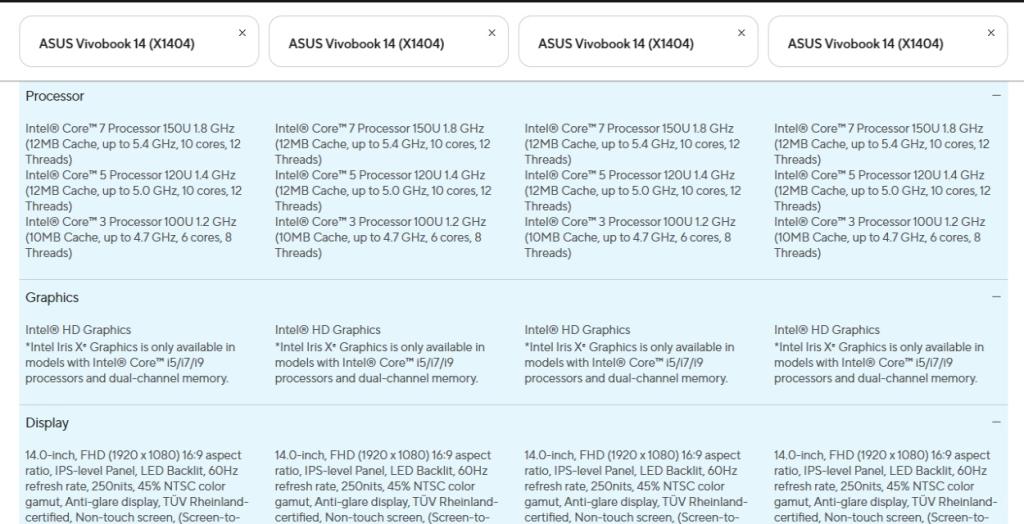 intel core non ultra processors listed early on ASUS website before official launch by Intel
