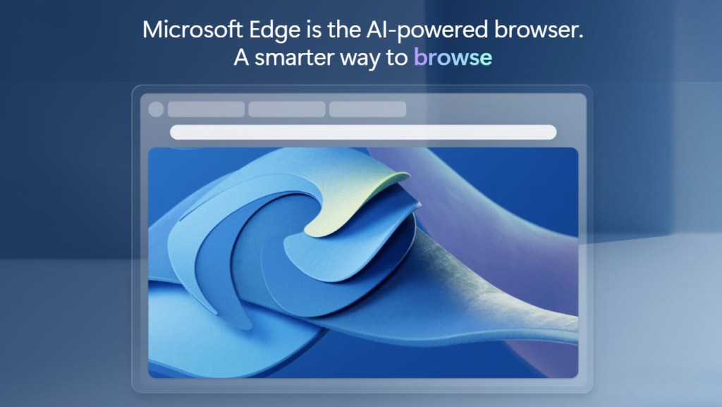 microsoft edge AI browser marketing on its website