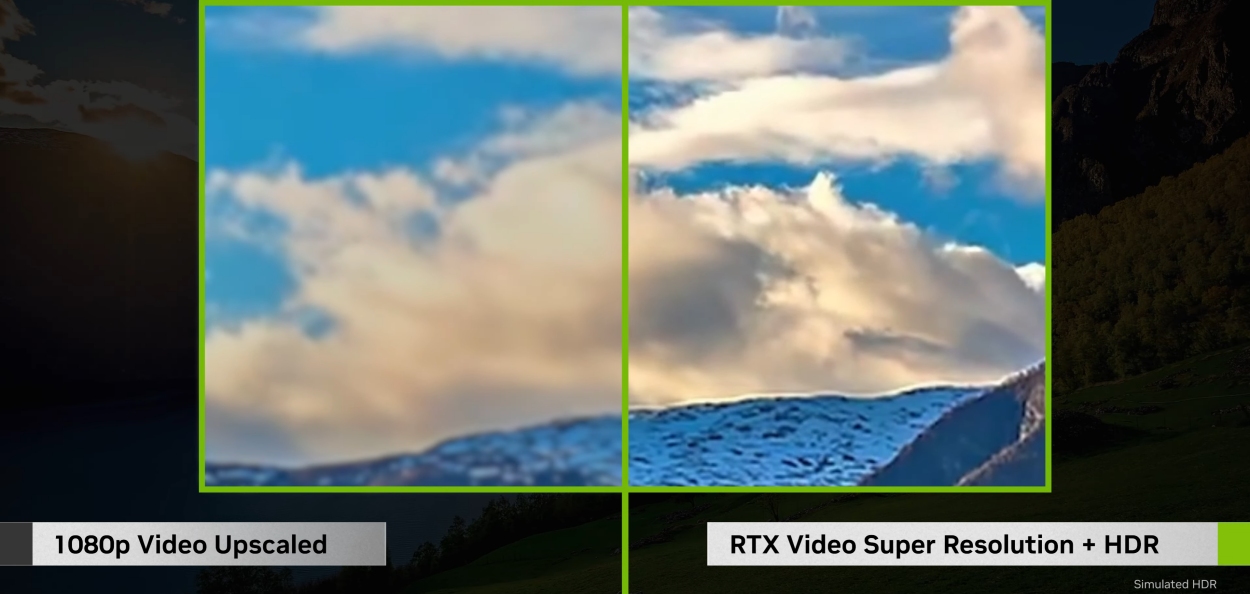 nvidia rtx video hdr and rtx vsr working together in nvidia demonstration