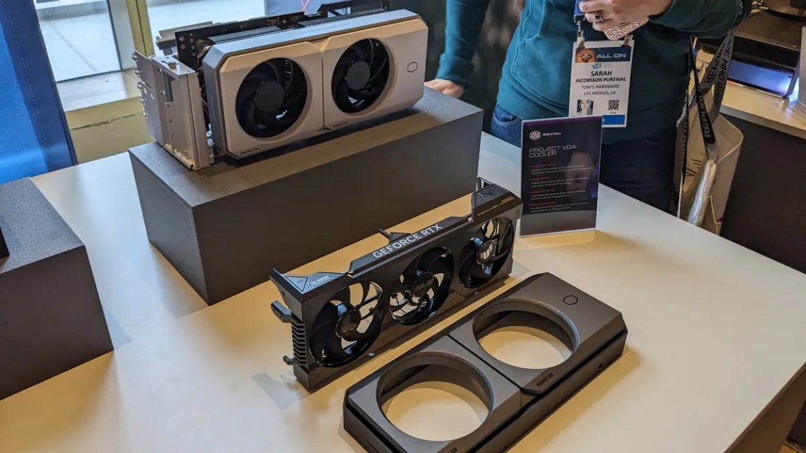 project vga gpu cooler prototype by cooler master showcased at ces 2024