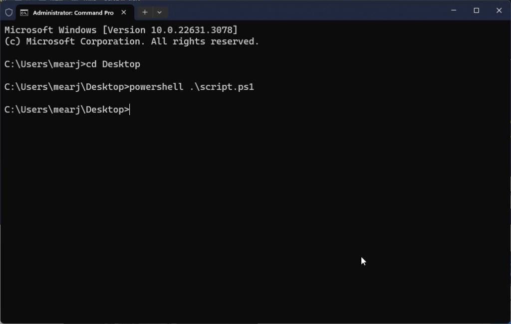 run powershell script from cmd