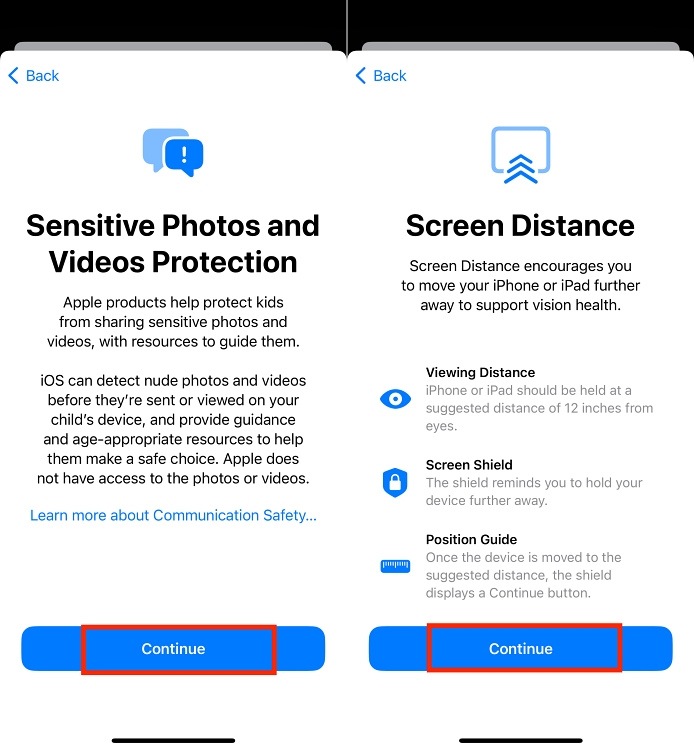 Sensitive Photos and Videos protection