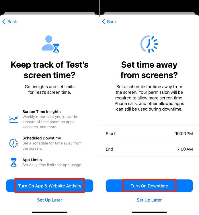 Screen Time restrictions on child Apple ID