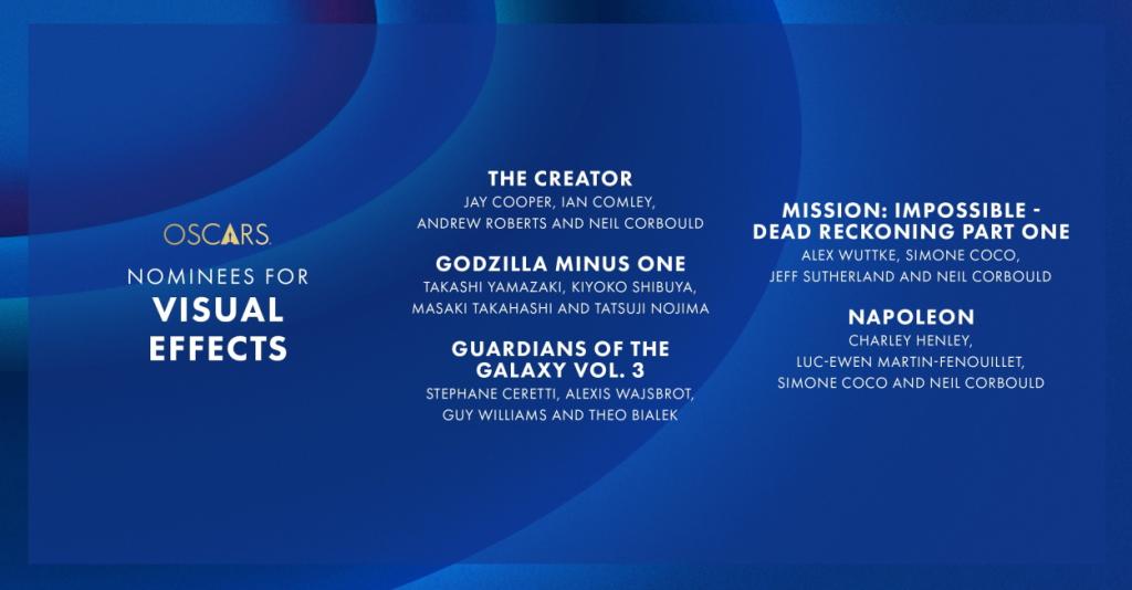 nominees for Best Visual Effects