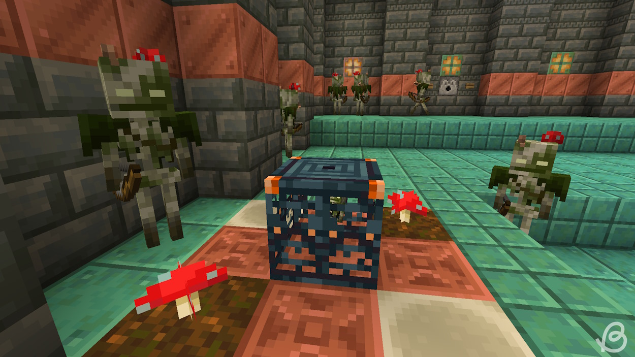 Bogged mobs spawned from a trial spawner in trial chambers