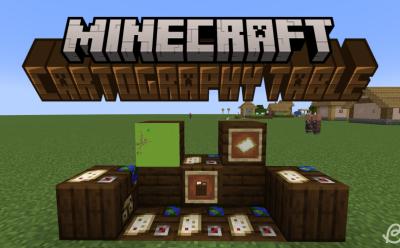 Multiple cartography tables and maps in item frames in Minecraft