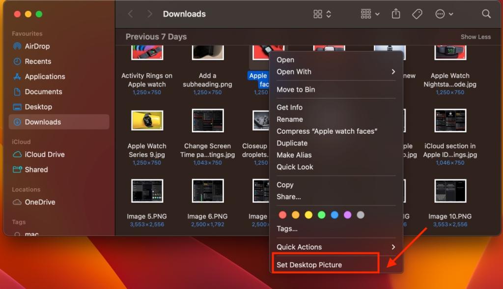 Choose an image as Mac desktop background