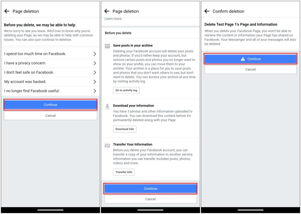 how to delete your facebook page you created