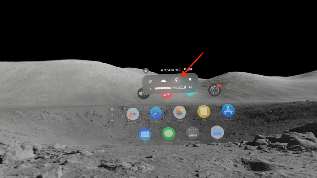 Control Center icon Vision Pro