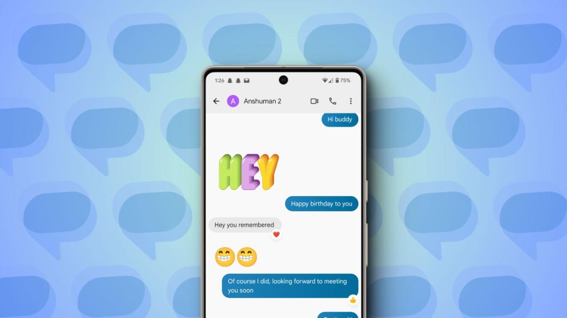 Preview of Google Messages double tap to react feature might look like