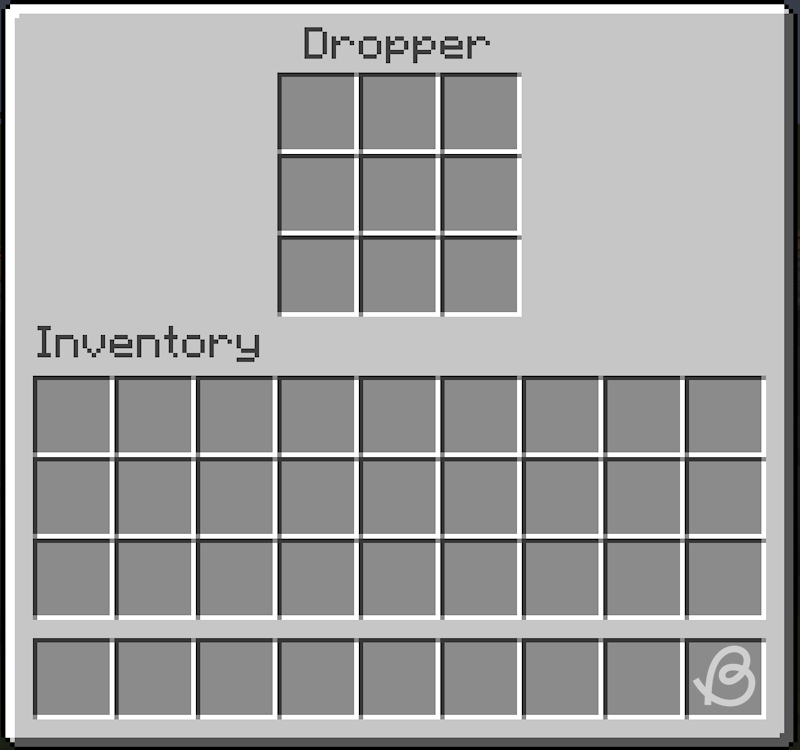 Dropper interface in Minecraft