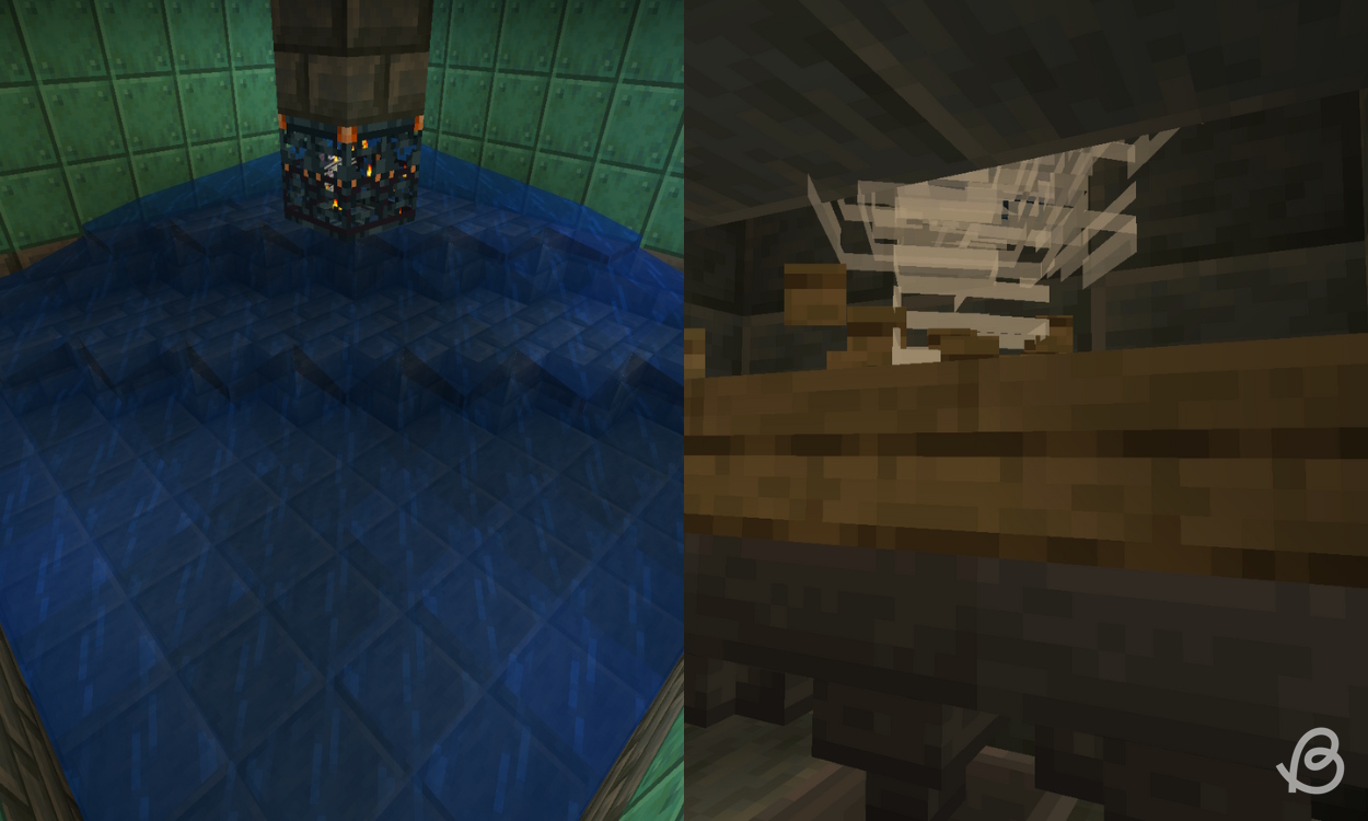 Breezes trial spawner flooded room and the Breezes stuck in a small room where player hits them from below