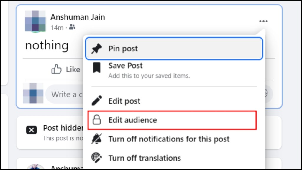 Change privacy settings for the post to make it shareable on Facebook on your desktop browser