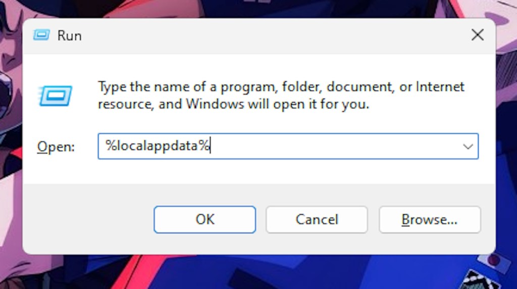 Go to localappdata from Windows Run command