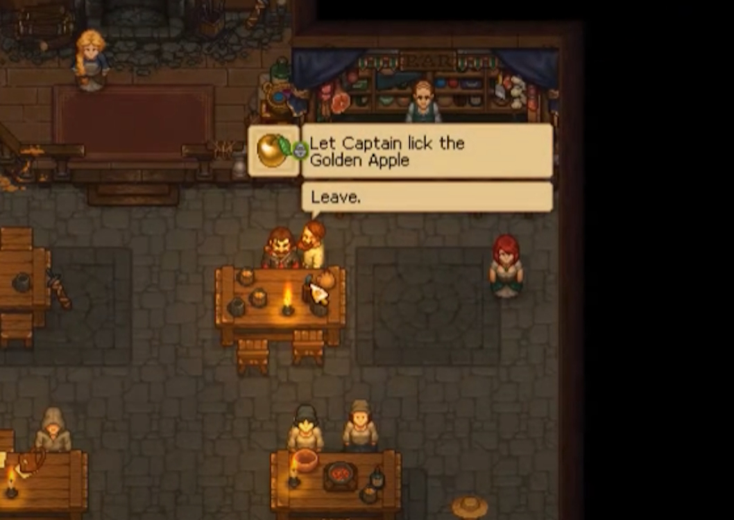 Give the golden apple to Captain