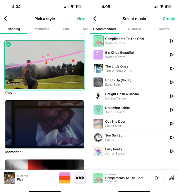 Magisto video editor for iOS