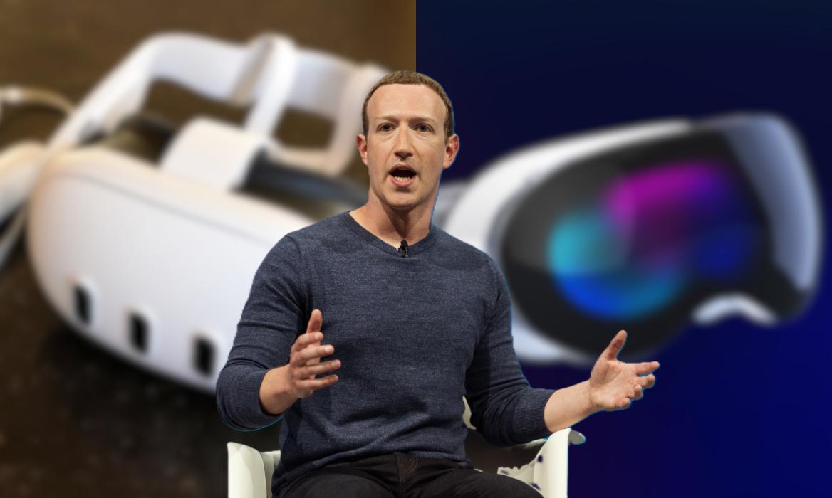 Mark Zuckerberg tries Apple Vision Pro and compares it to Meta Quest 3