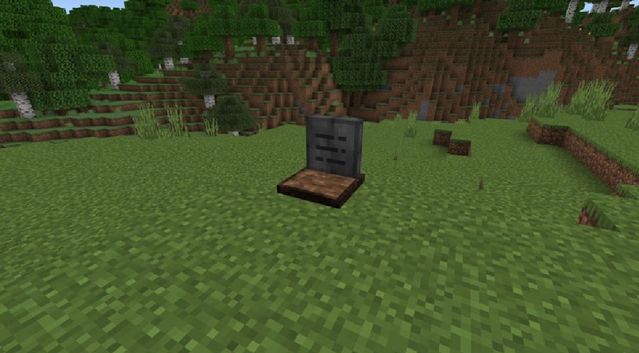 Gravestone from the Gravestone Minecraft Bedrock Add-On from the Marketplace
