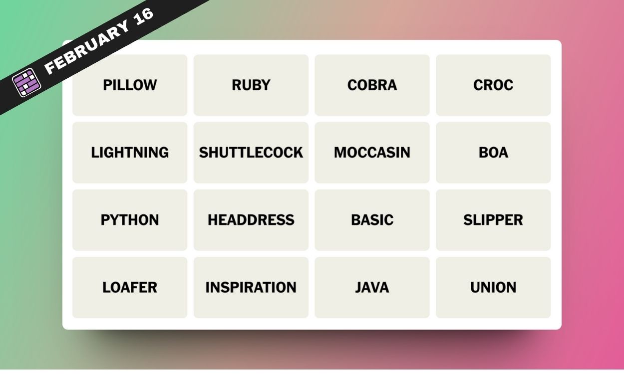 NYT Connections Hints and Answers for February 16, 2024 Beebom