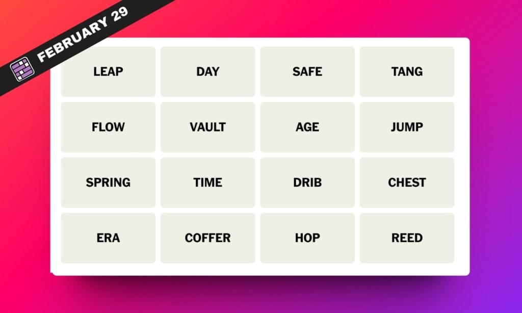 NYT Connections Hints and Answers for February 29, 2024

https://beebom.com/wp-content/uploads/2024/02/NYT-Connections-Feb-29-Featured.jpg?w=1024&quality=75