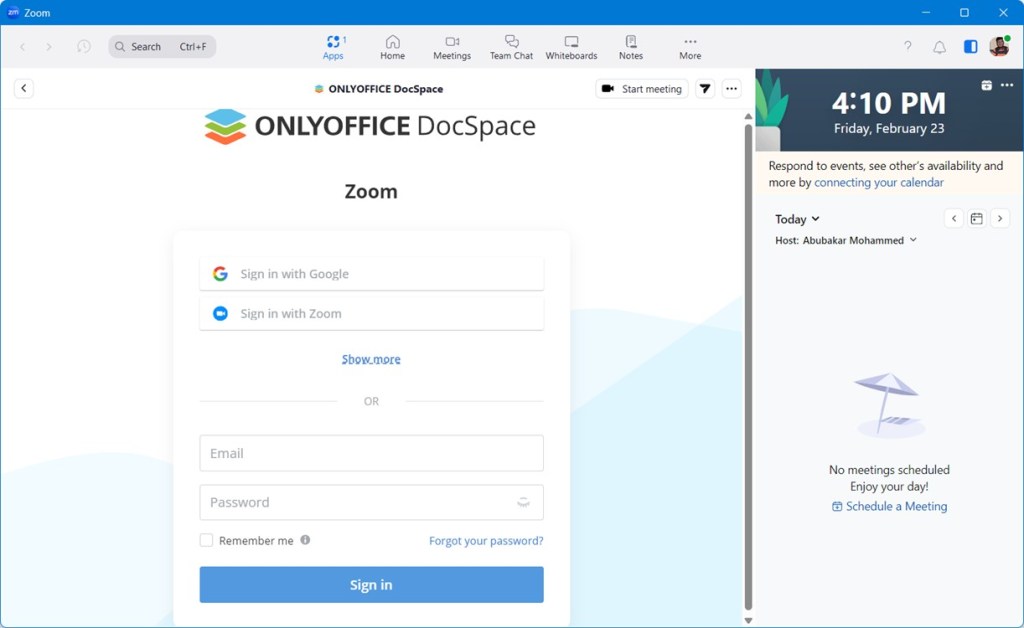 ONLYOFFICE DocSpace Login