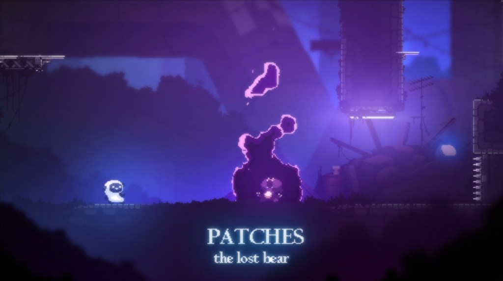 Patches is a lost bear in Sheepy's adventure