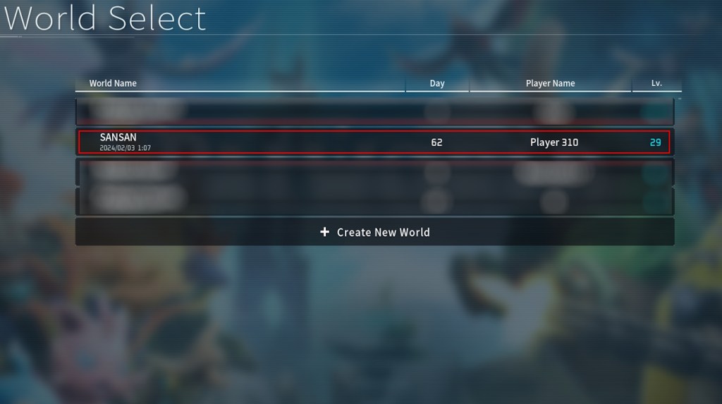 Select the pre saved world and play