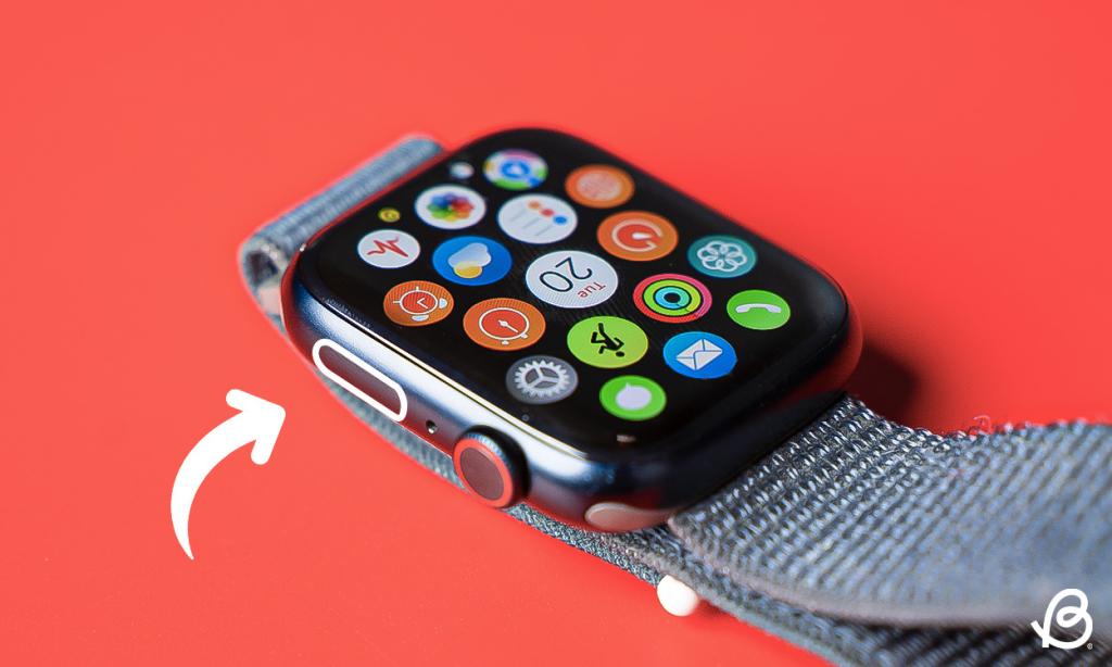 Side Button on Apple Watch.