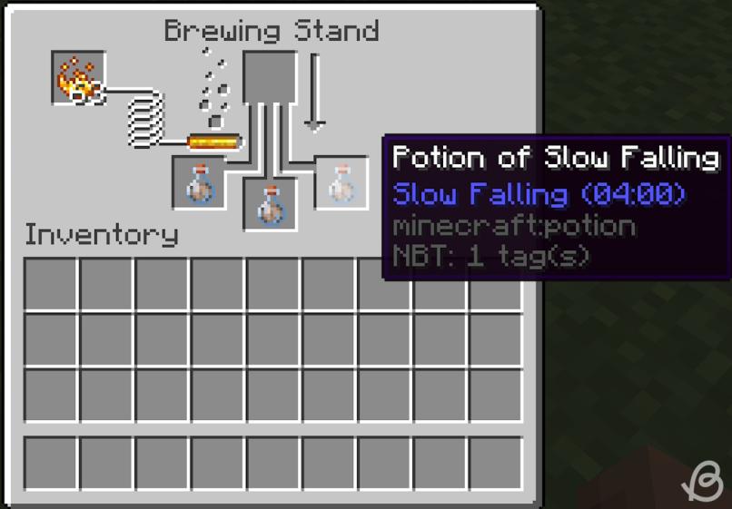 Extended potions of slow falling in the brewing stand
