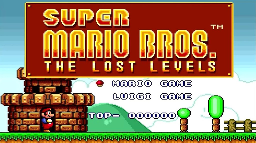 Super Mario Bros. The Lost Level homescreen