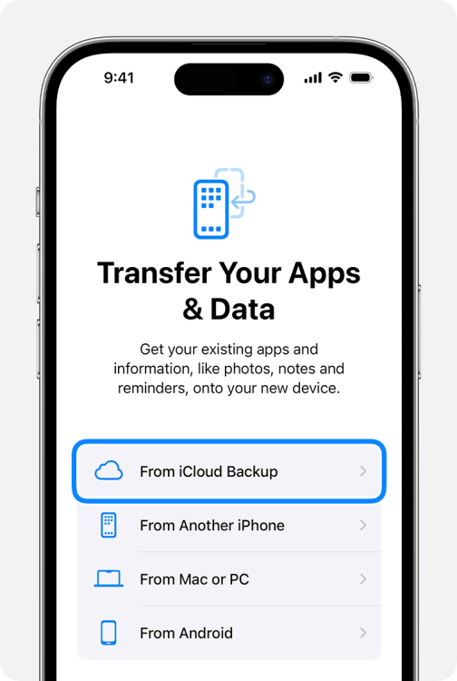 Transfer contacts from iPhone to iPhone from iCloud backup