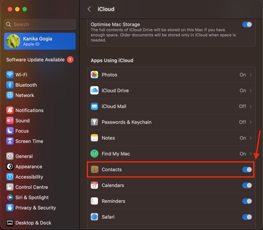 Turn On iCloud Syncing on Mac