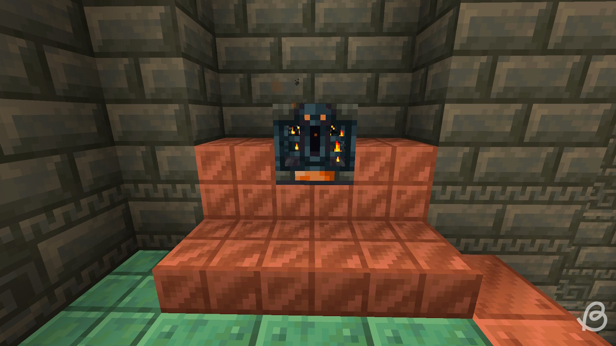 Vault block on a copper throne