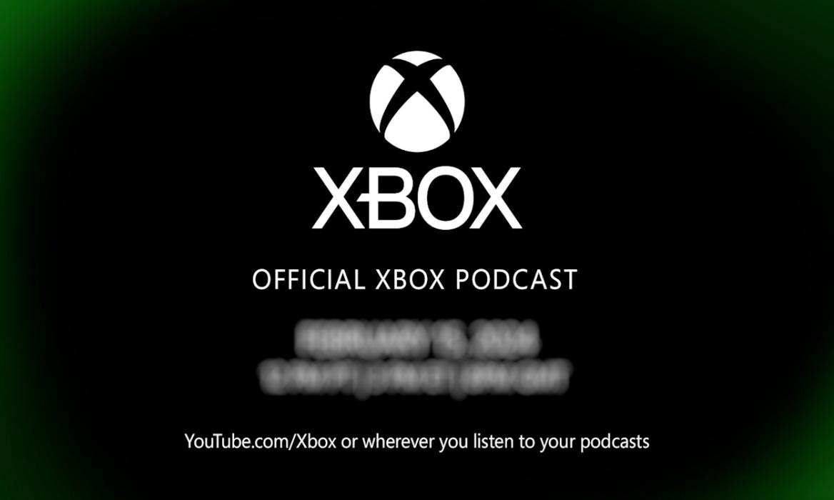 Xbox Podcast Banner with blurred schedule