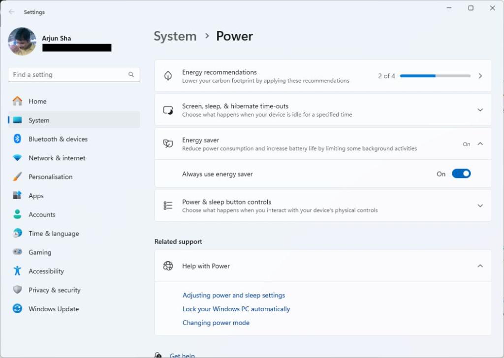 energy saver mode on windows 11 24h2