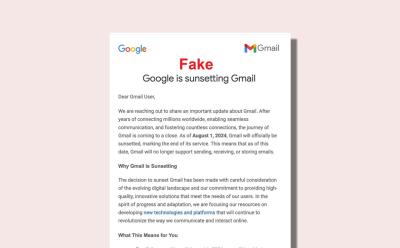 false rumor of google shutting down gmail