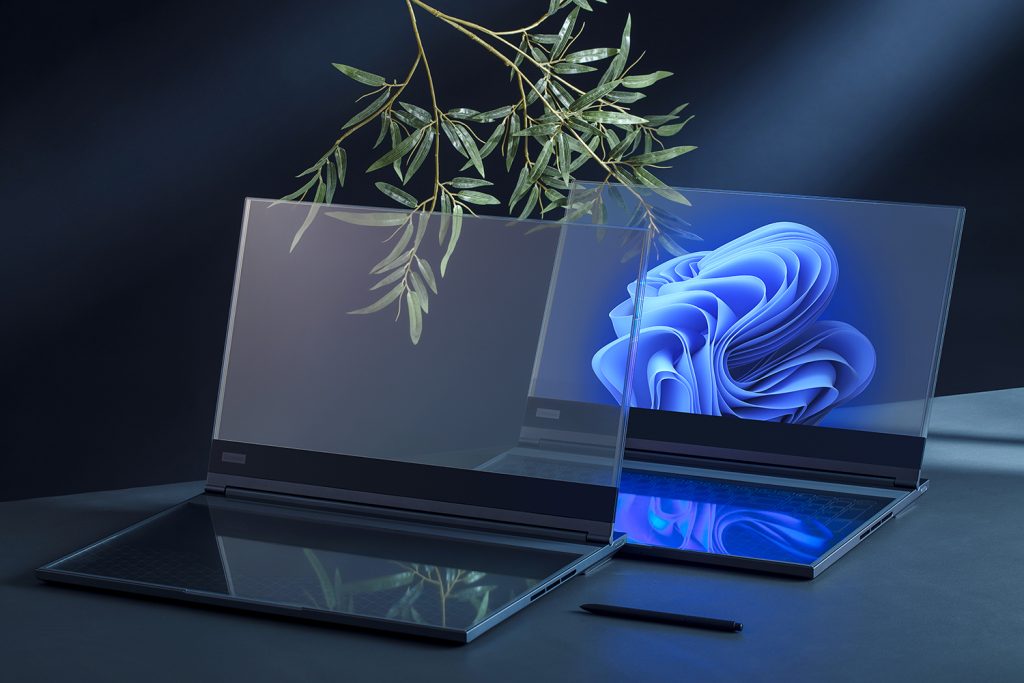 lenovo project crystal thinkbook transparent laptop