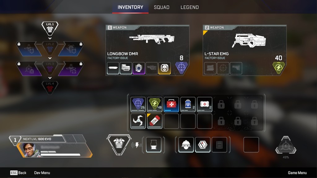 new inventory screen in apex legends