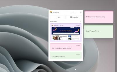 new sticky notes app by onenote on windows 11