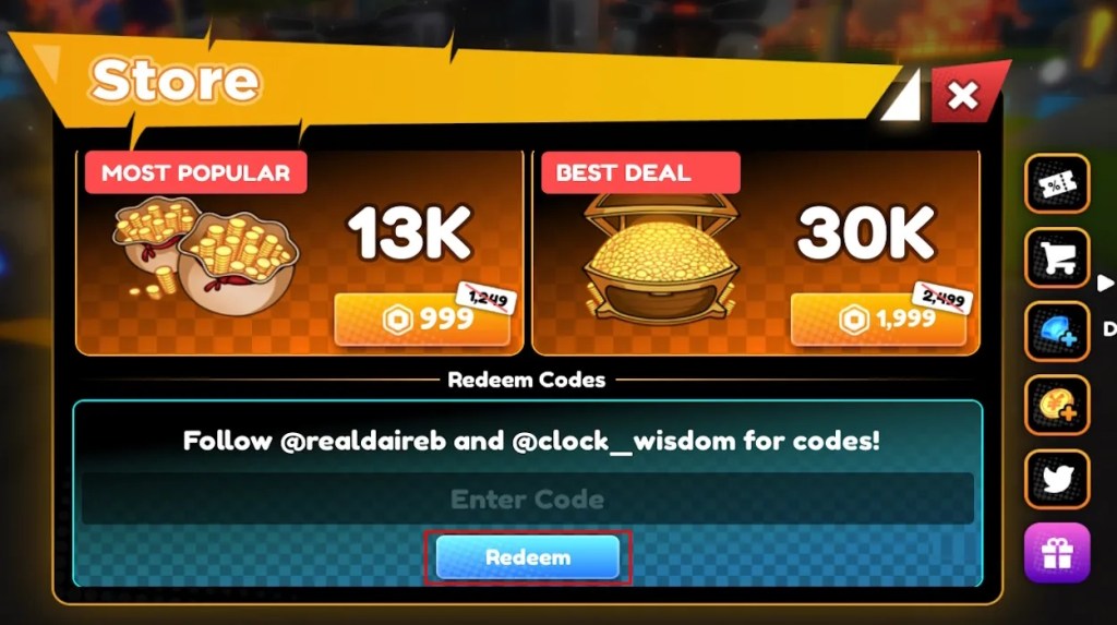 redeem codes