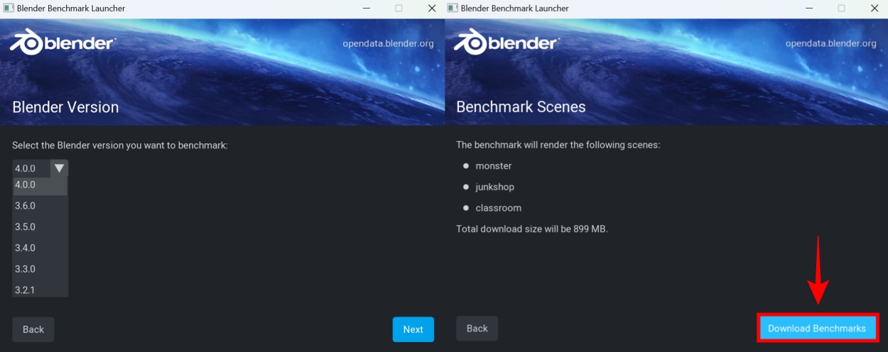 how to benchmark GPU in blender