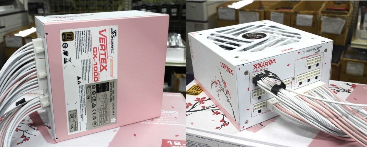 seasonic vertex gx-1000 special edition sakura power supply released in japan
