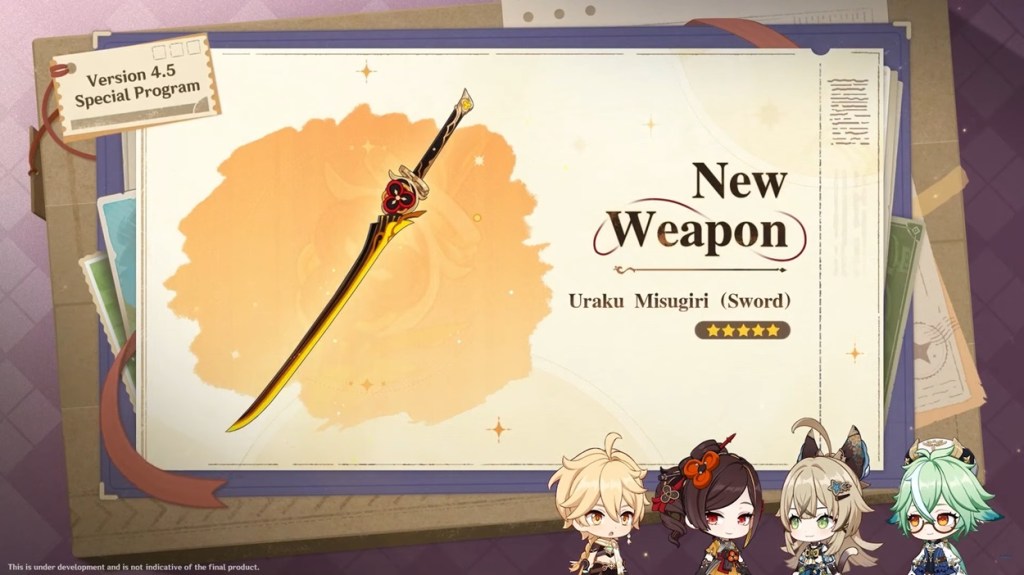 Uraku Misugiri Weapon