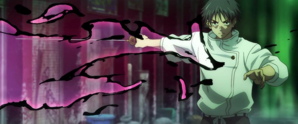 Yuta imbuing cursed energy to his sword