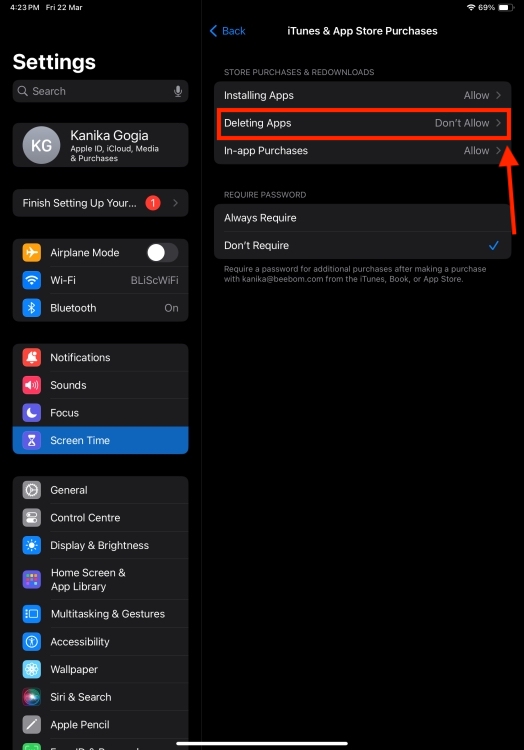Allow Deleting apps on iPad