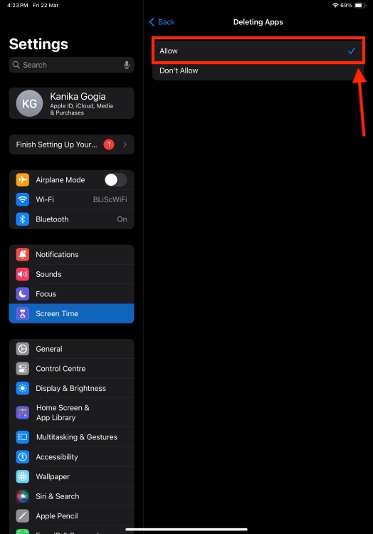 Allow Deletion of apps on iPadOS