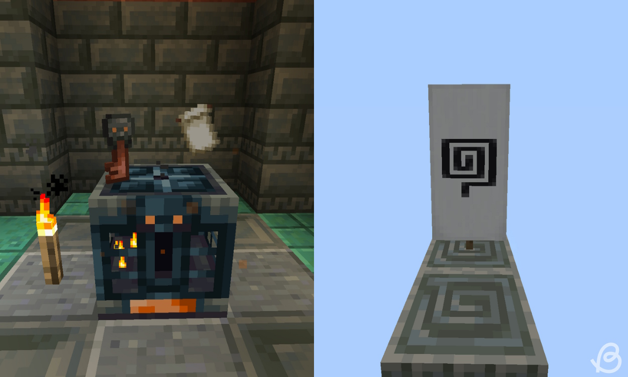 The vault on the left and the Flow banner design on the right