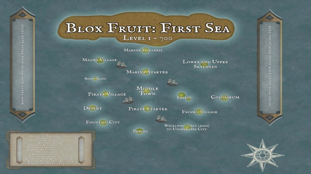 Blox Fruits first sea map