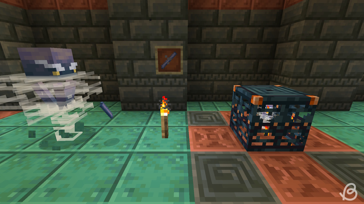Breeze next to a trial spawner and breeze rods around it in Minecraft 1.21