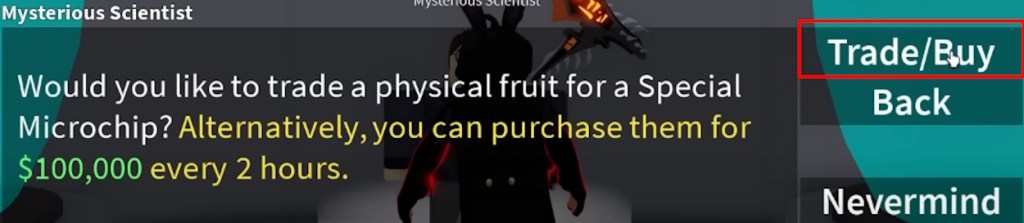 Buy Raid Chip from Mysterious Scientist